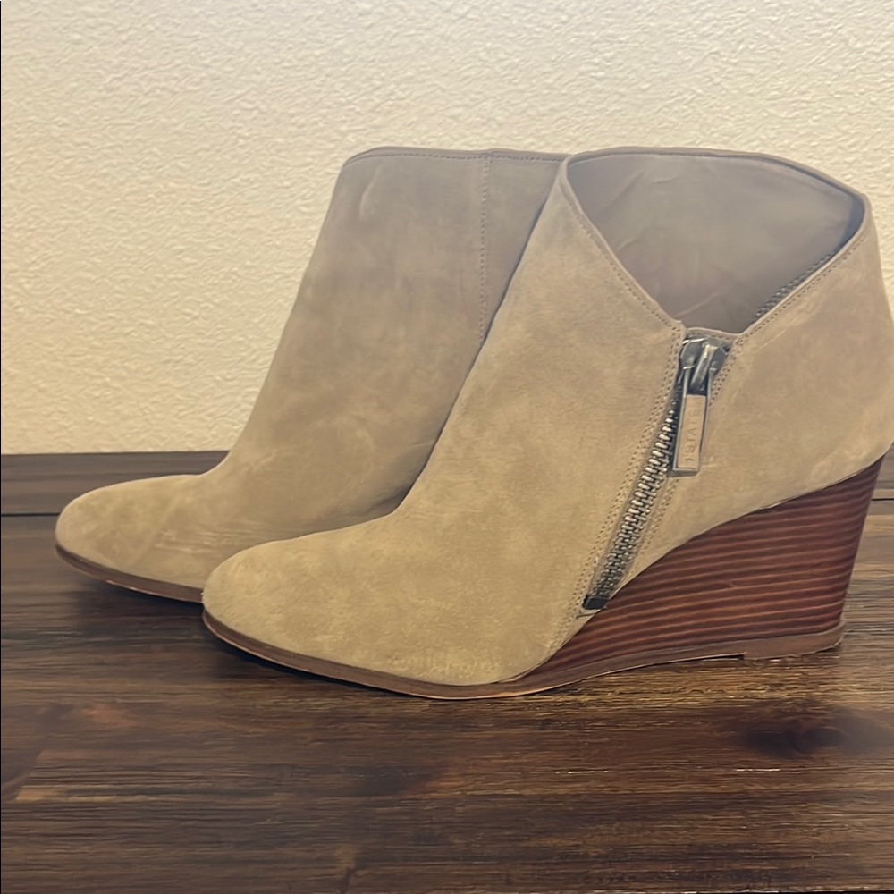 Tan Wedge Ankle Boots